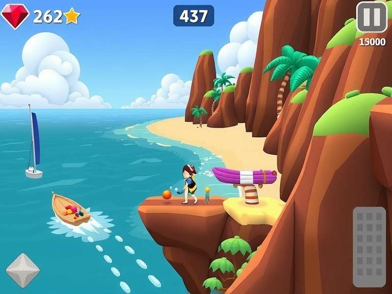 Breezy Coastline Ruby Run gameplay screenshot